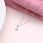 Sterling Silver Mini Moon Necklace, thumbnail 1 of 2