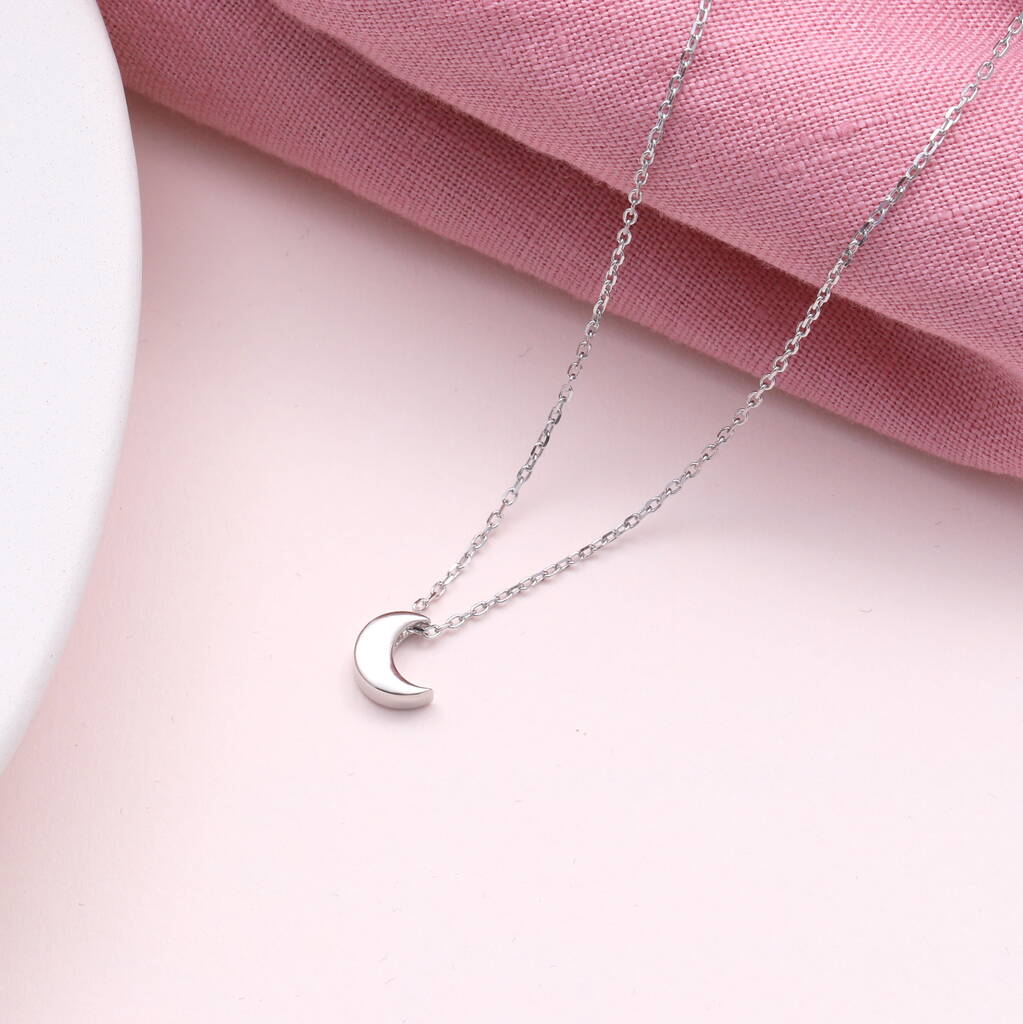 Fashion Star Moon Pendant Necklace Birthstone Stainless Steel Pendant  Embedded Zircon Pendant Necklace Women Jewelry Party