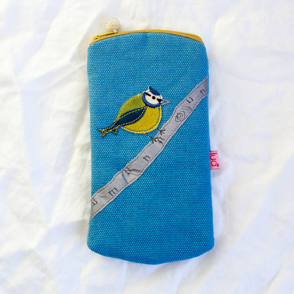 Blue Tit Glasses Case By Home & Glory