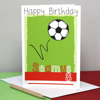 Personalised Football Team Birthday Card, 4 of 11