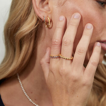 Alhambra Gold Plated Twisted Ring, 2 of 4