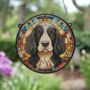 Cocker Spaniel Black And White Stained Glass Effect Suncatcher, thumbnail 3 of 3