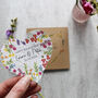 Engagement Wildflower Seed Heart Card, thumbnail 5 of 6