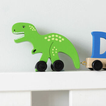 Personalised Wooden Dinosaur Name Train, 4 of 4