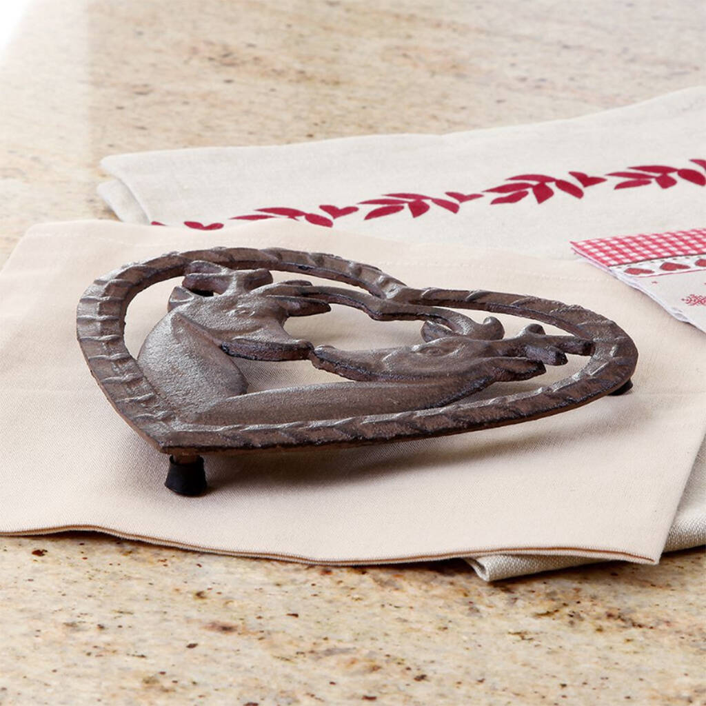 Cast Iron 6th Anniversary Heart Trivet By Dibor