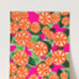 Neon Orange Flowers Art Print, thumbnail 1 of 4