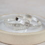 Sterling Silver Personalised Hand Stamped Christening Bangle, thumbnail 3 of 7