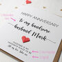 Personalised Anniversary Card For Husband, thumbnail 2 of 6