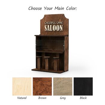 Personalized Wooden Bird Feeder Saloon For Outdoors, 5 of 7