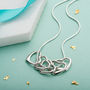 50th Birthday Silver Hearts Necklace, thumbnail 3 of 7