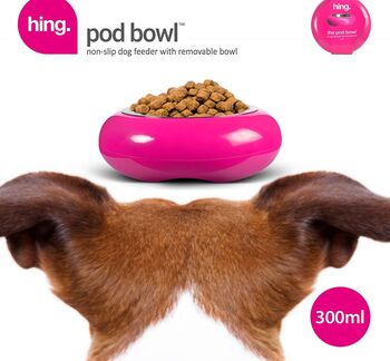 Pod Pet Dog Cat Feeding Bowl Pink 300ml, 4 of 5