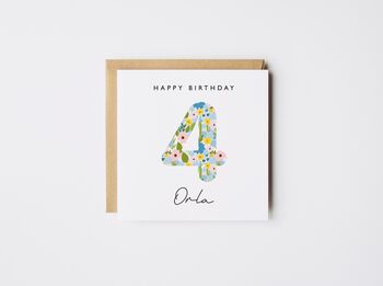 Personalised Happy Birthday Card Liberty Style *Any Age, 4 of 8