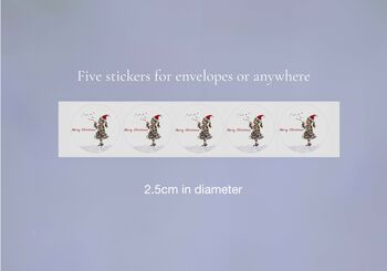 Daughter Christmas Robin Santa's Hat Butterfly Card, Our/My, 5 of 12