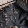 Sterling Silver Hexagon Ring, thumbnail 1 of 5