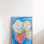 Peony Flowers Illustrated Art Print, thumbnail 2 of 5