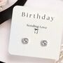 Birthday Gift Earrings Sterling Silver Stud Earrings Gift For Her Birthday, thumbnail 1 of 5