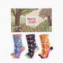 Women's Bamboo Socks Gift Box Rabbits And Flowers, thumbnail 1 of 4