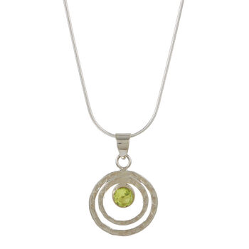 Personalised Birthstone Silver Infinity Universe Necklace, 5 of 12