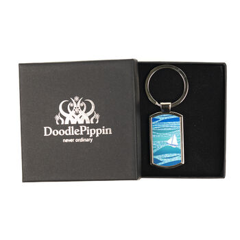 Caribbean Sailing Handprinted Keyring, 9 of 10