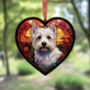 West Highland Terrier Stained Glass Effect Heart Suncatcher, thumbnail 5 of 5