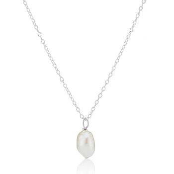Small Single Pearl Charm Necklace, 6 of 6
