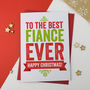 Best Fiance Or Fiancee Christmas Card, thumbnail 1 of 2