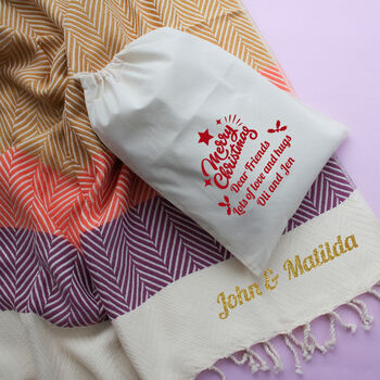 High Quality Soft Cotton Throw, Personalised Gift, 3 of 12