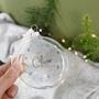 Personalised Christmas Flat Glass Bauble, thumbnail 7 of 7