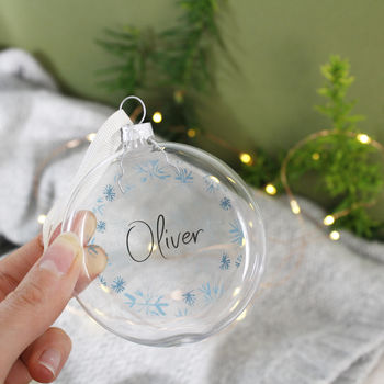 Personalised Christmas Flat Glass Bauble, 7 of 7