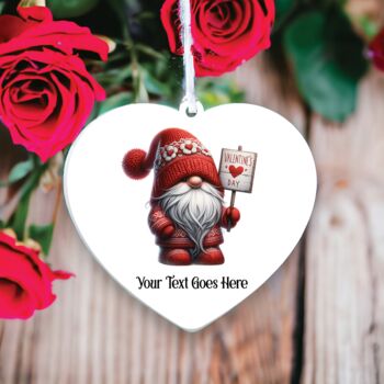 Personalised Gonk Gnome Valentine Decoration, 2 of 2