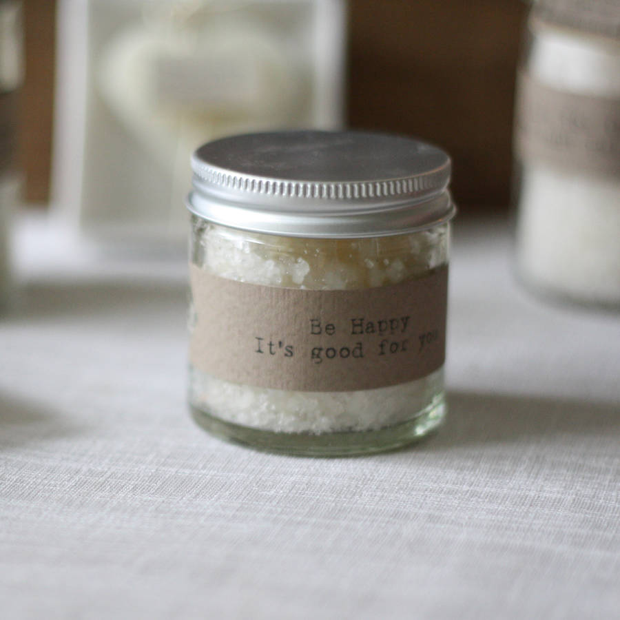 bath salts in glass bottles gift by the wedding of my dreams