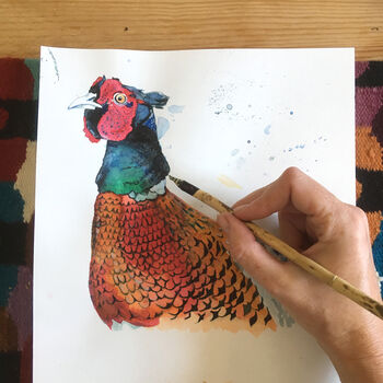 Inky Pheasant Luxury Illustration Print, 3 of 12