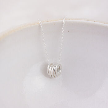 Sterling Silver Rings Pendant, 5 of 7