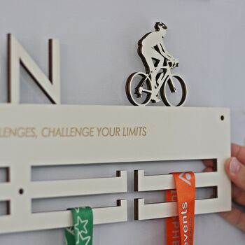 Cycling Personalised Medal Hanger, 2 of 5