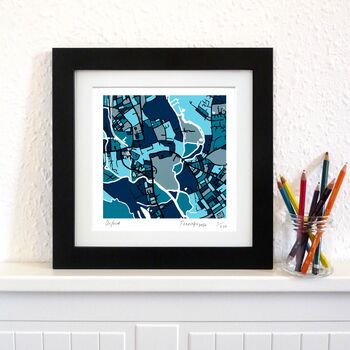 Personalised Oxford Art Map Gift | Hand Drawn Oxford Wall Art | Contemporary City Map, 3 of 6