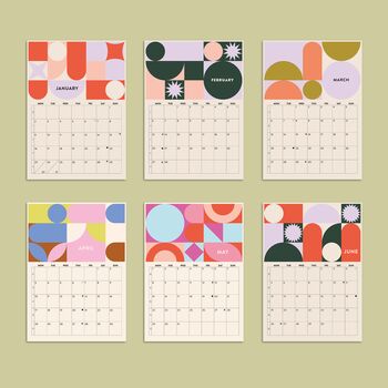 2023 Geometrica Wall Calendar | A4 Calendar, 5 of 10