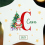 Personalised Christmas Star Bauble With Initial And Santa Keepsake Gift, thumbnail 5 of 5