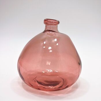 Recycled Glass Vase | 23cm Blown Glass | Eight Colours, 9 of 12