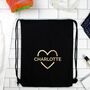 Personalised Kit Bag With Gold Heart, thumbnail 1 of 3