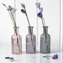 Coloured Lined Glass Bottle Vase, thumbnail 1 of 2