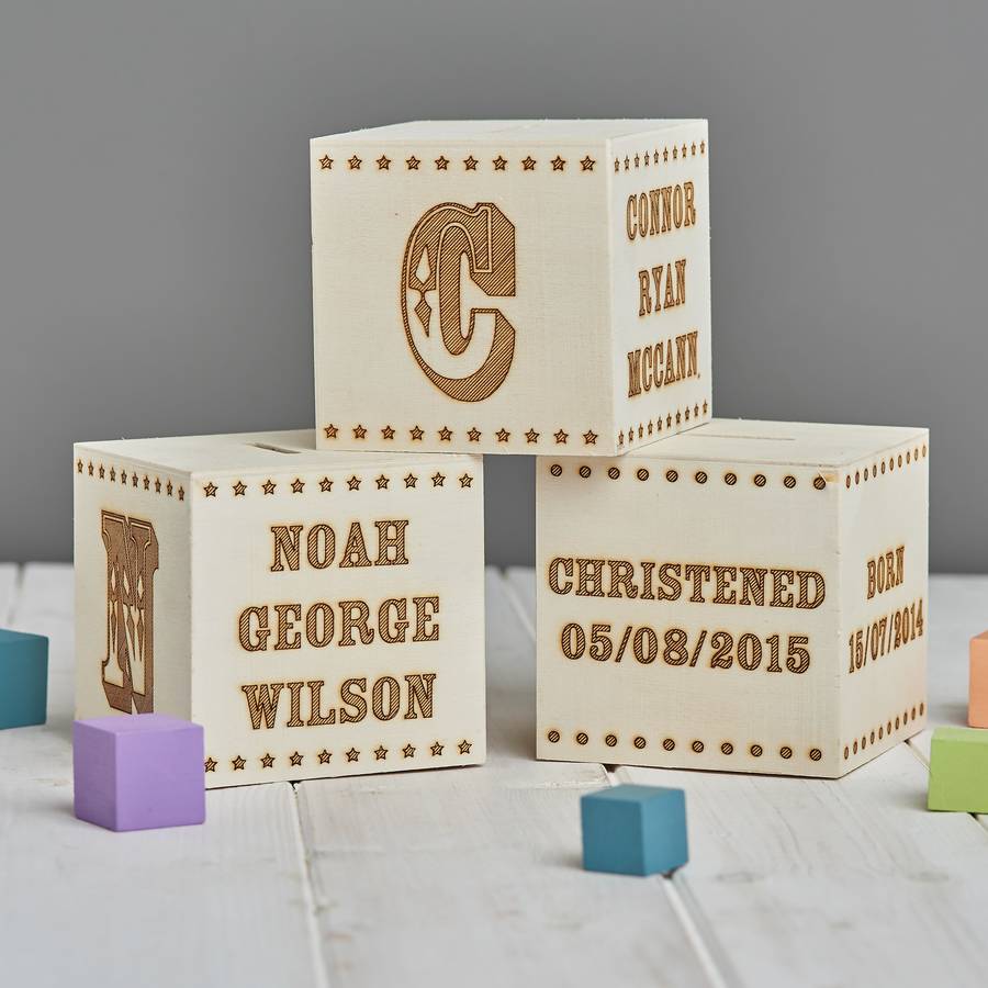 Personalised Christening Money Box By Sunday's Daughter