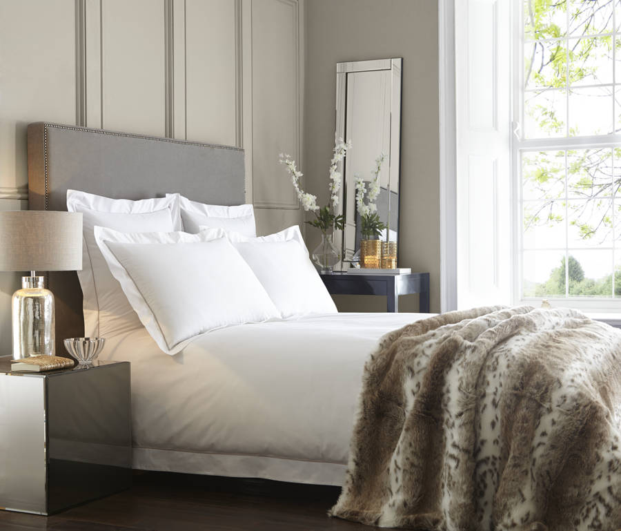 Paris 400 T C Cotton Percale Bedding Latte Line By The Fine Cotton