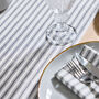 Grey Striped Cotton Table Runner, thumbnail 3 of 5