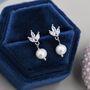 Marquise Cz Trio With Baroque Pearl Dangle Earrings, thumbnail 1 of 12