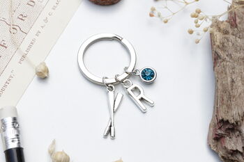 Rowing Oars Personalised Keyring Adventure Gift, 3 of 10