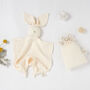 Organic Cotton Faceless Bunny Comforter, thumbnail 5 of 5