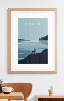 Sweden Landscape Scandinavian Art Print, 4 of 4