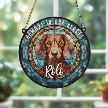 Dachshund Red Memorial Suncatcher, 3 of 6