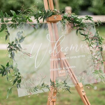 Personalised Acrylic Wedding Welcome Sign, 4 of 4
