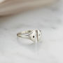 Personalised Open Diamond Signet Ring, thumbnail 2 of 6